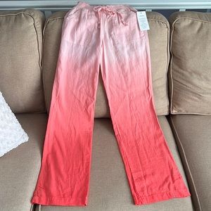 Pink Ombré Linen Pants - brand new